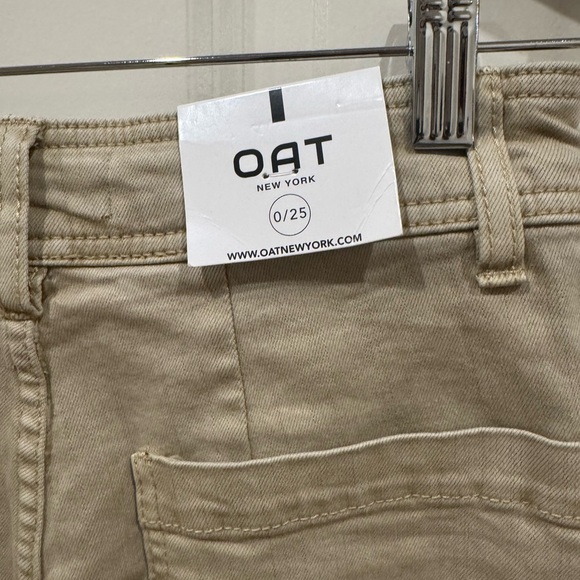 Oat High Rise Wide Leg Stretch Pants light khaki size 0/25 $80 - Picture 7 of 10